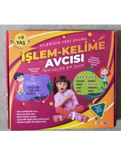 işlem kelime avcısı eğitici kutu oyunu