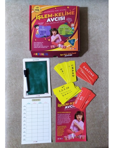 işlem kelime avcısı eğitici kutu oyunu