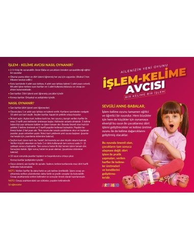 işlem kelime avcısı eğitici kutu oyunu