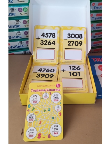 Dört işlem kartlar 9 yaş 4 lü set