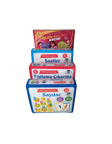 Dört işlem kartlar 6 yaş 4 lü set
