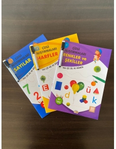 3 lü yaz sil kitap seti