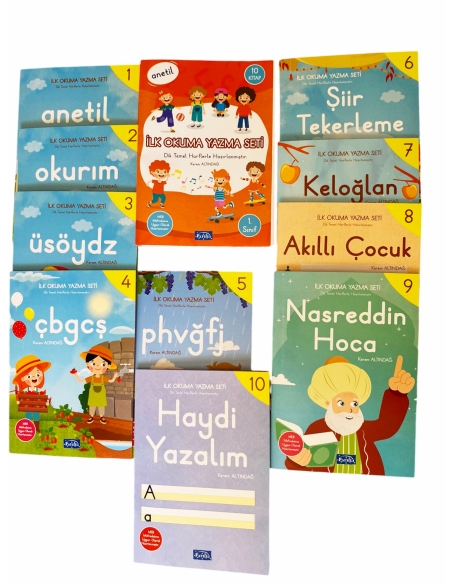 Anetil ilk okuma yazma seti 10 lu set 15 adet