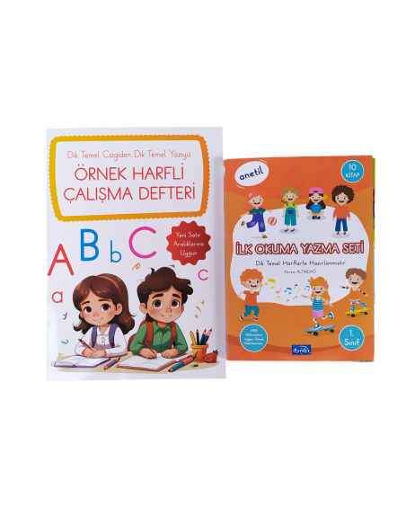 Anetil 10 lu set ve örnek harfli çalışma defteri