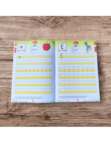 Anetil 10 lu set ve örnek harfli çalışma defteri