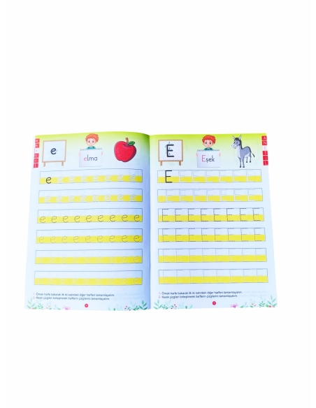 Anetil 10 lu set ve örnek harfli çalışma defteri 15 takım
