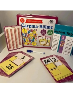 Dört işlem kartlar çarpma-bölme 7-8 yaş 100 kart