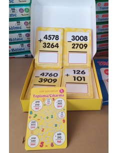 Dört işlem kartlar Toplama-Çıkarma +9 yaş 2