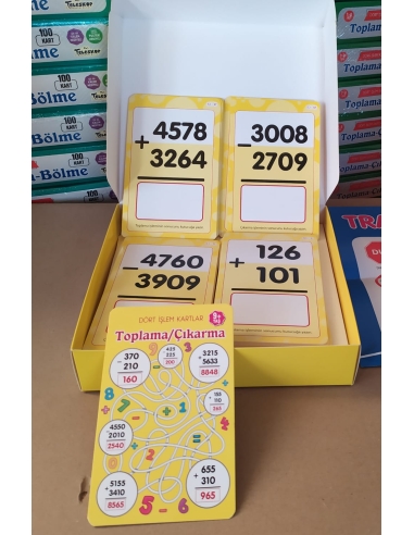 Dört işlem kartlar Toplama-Çıkarma +9 yaş