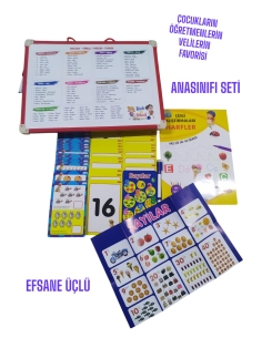 Anasınıfı Sayı Harf ve Çizgi Alıştırma Seti - Üçlü Set -...